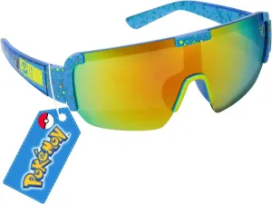 ARKAID Pokémon Sunglasses for Kids | Yellow and Blue Tinted Sports Wrap | UV 400 | One Size Fits Most Kids