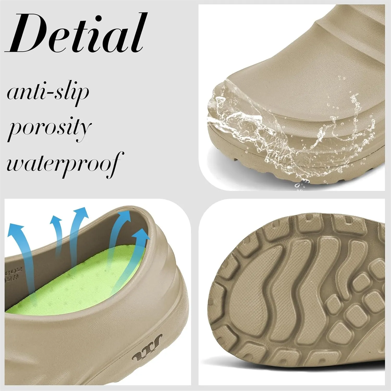 Armadillo Chef Shoes Unisex Water Resistant Non Slip Resistant Lightweight Waterproof for Work Clogs Shoes