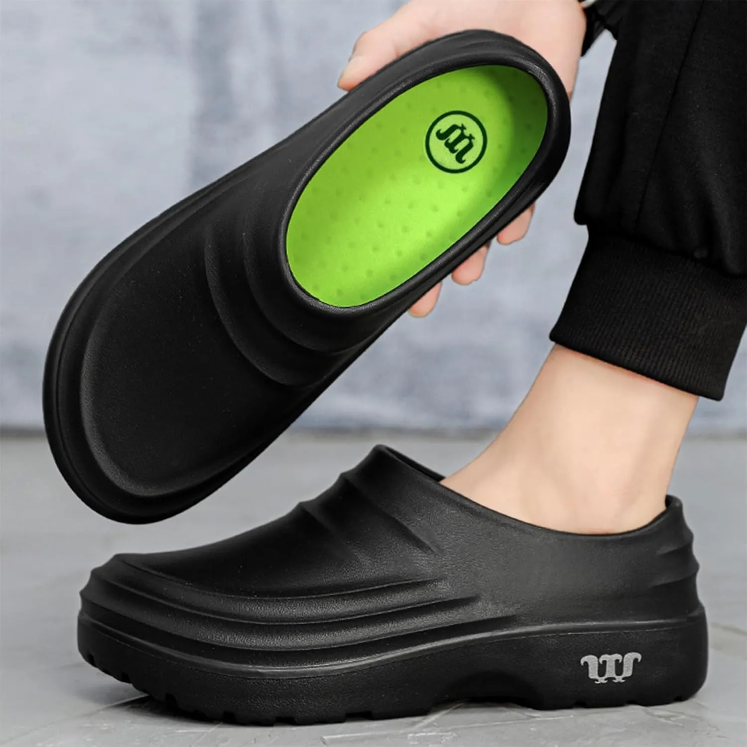 Armadillo Clogs Garden Nurse Work Shoes for Women Men Slip Resistant Armadillo Chef Shoes Comfortable Waterproof Casual Non Slip Nursing Gardening Clogs Kitchen Food Service Shoe Sandals