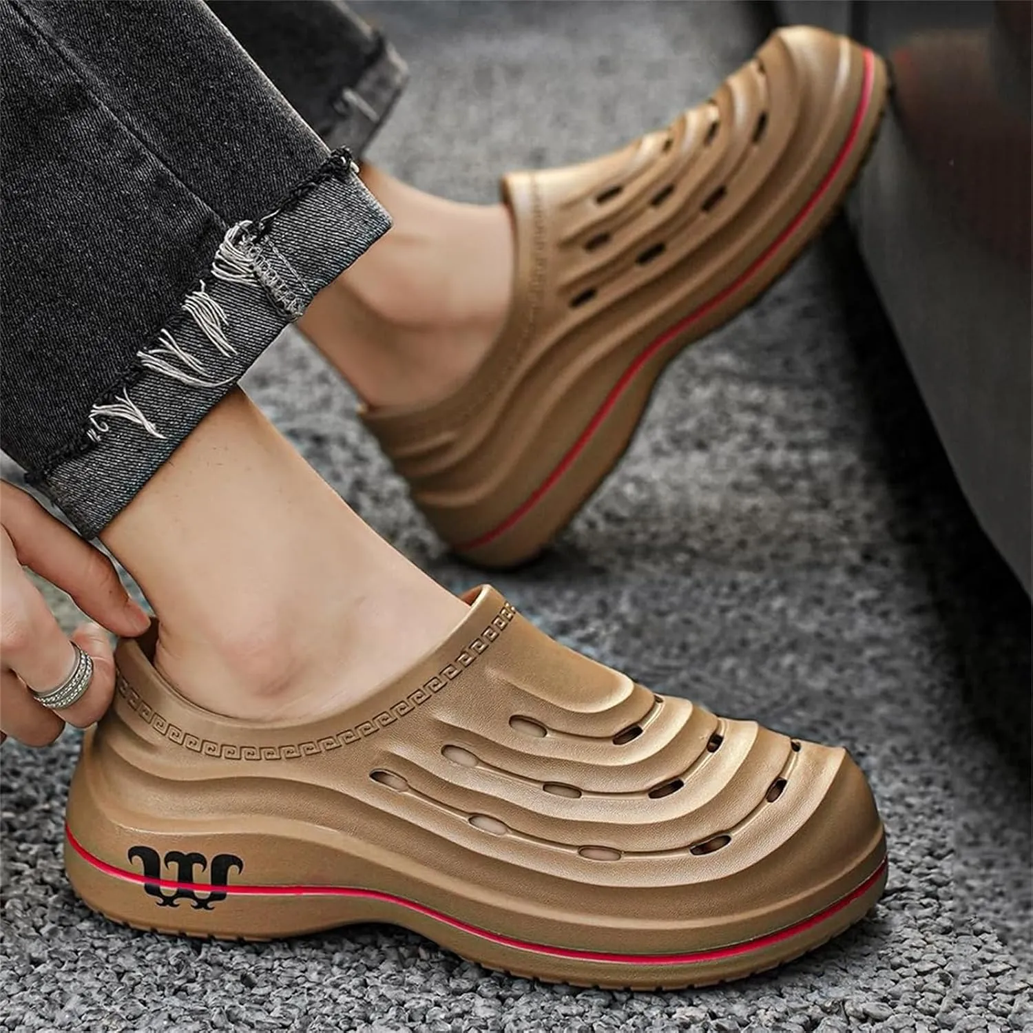 Armadillo Clogs Nurse Garden Shoes for Women Men Non Slip Resistant Work Shoes, Comfortable Nursing Shoe Womens Mules Slip On Oil Resistant Waterproof Chef Gardening Kitchen Food Service Shoe Unisex