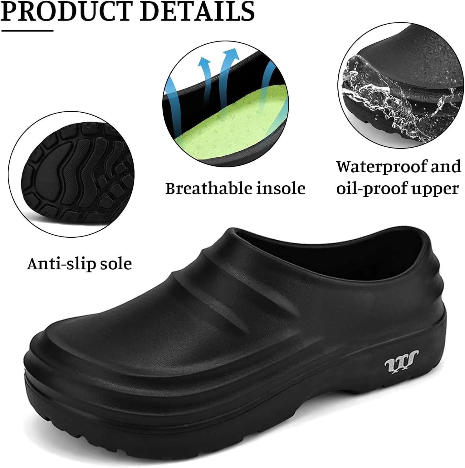 Armadillo Clogs Nurse Garden Shoes for Women Men Non Slip Resistant Work Shoes, Comfortable Nursing Shoe Womens Mules Slip On Oil Resistant Waterproof Chef Gardening Kitchen Food Service Shoe Unisex