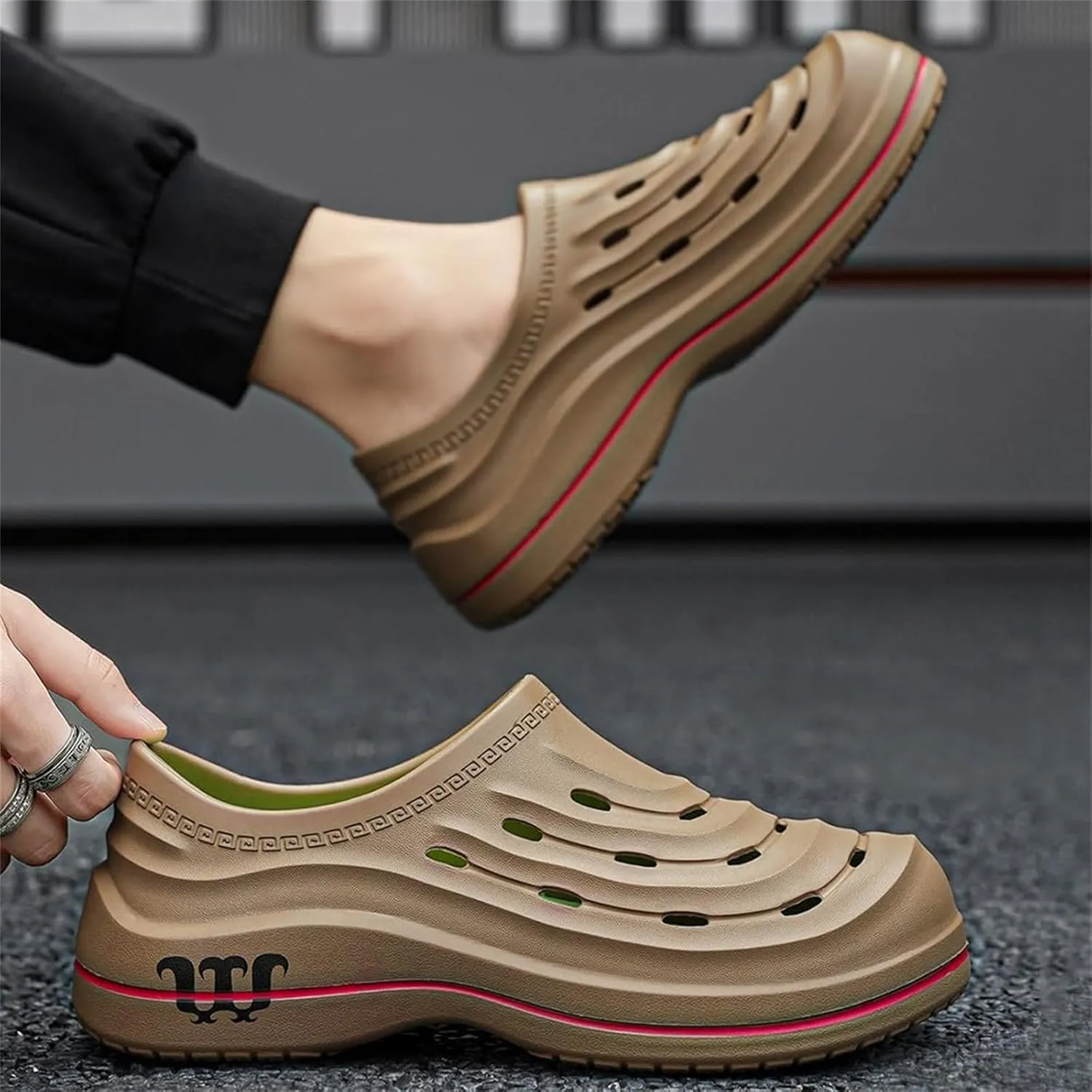 Armadillo Clogs Nurse Garden Shoes for Women Men Non Slip Resistant Work Shoes, Comfortable Nursing Shoe Womens Mules Slip On Oil Resistant Waterproof Chef Gardening Kitchen Food Service Shoe Unisex