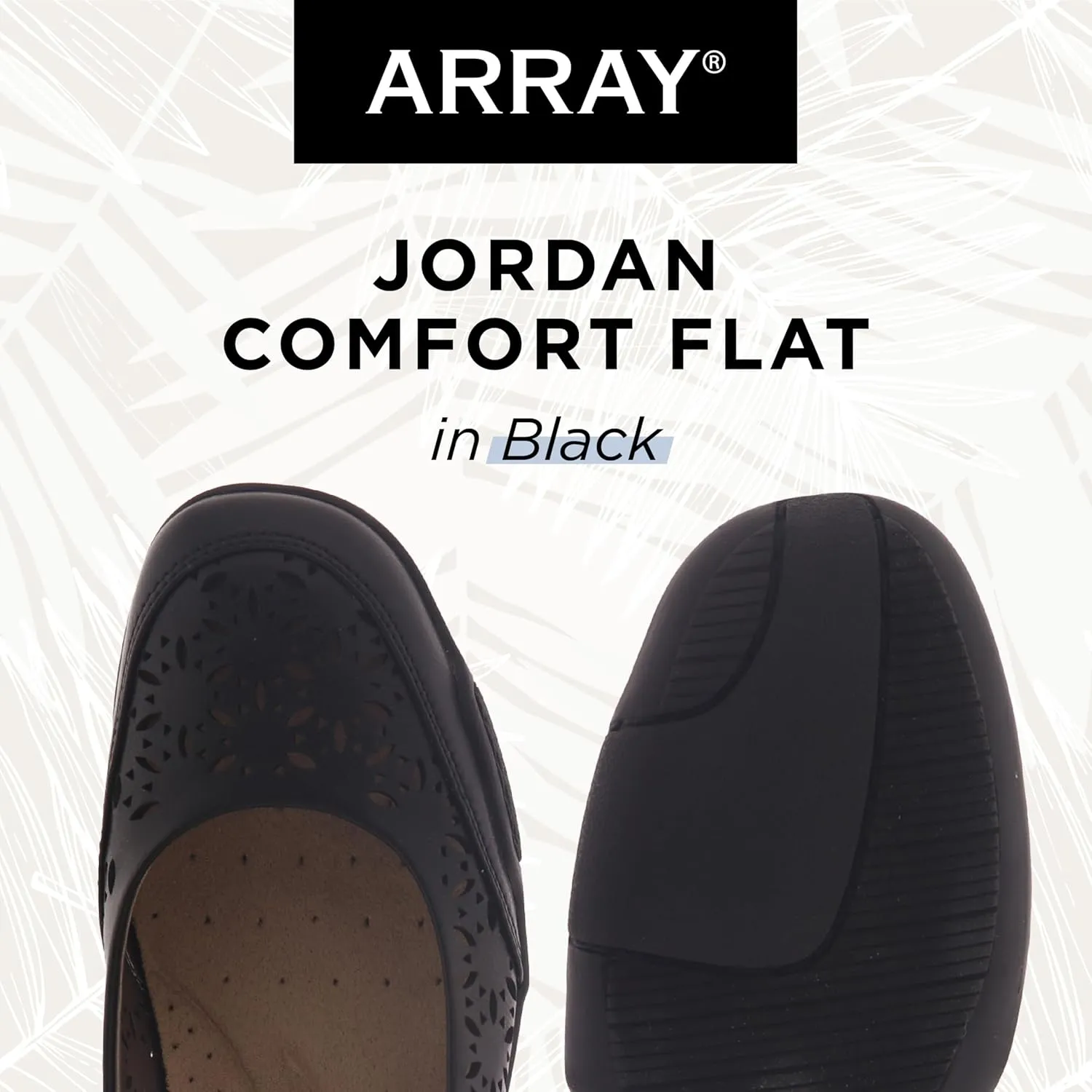 ARRAY Women's Jordan Cutout Comfort Flat with Rubber Sole