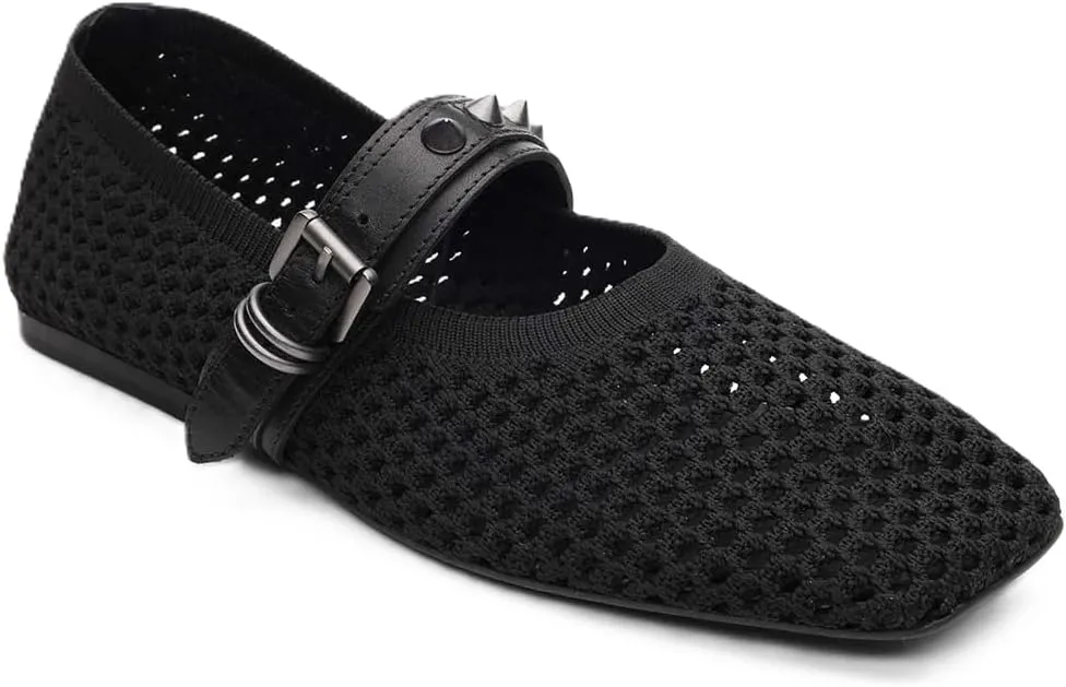 ASH Women's Bijoux Mesh Maryjane Ballet Flat-Elegant and Comfortable, Stylish Footwear for Everyday Wear
