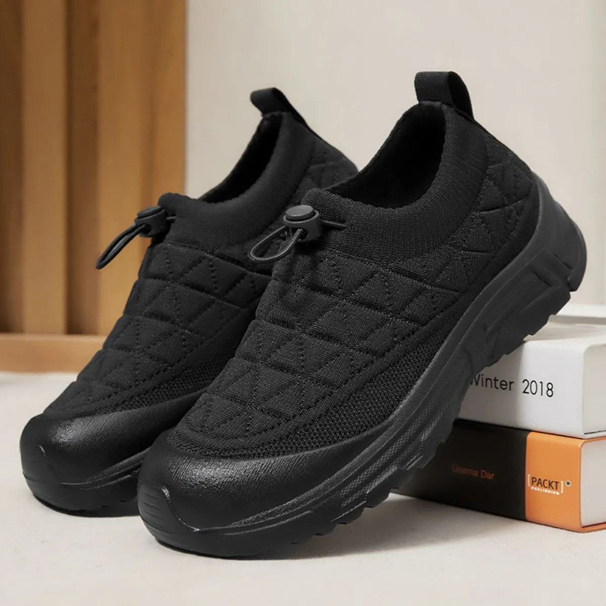 Athletic Shoes - Mesh Round Toe Slip-On Athletic