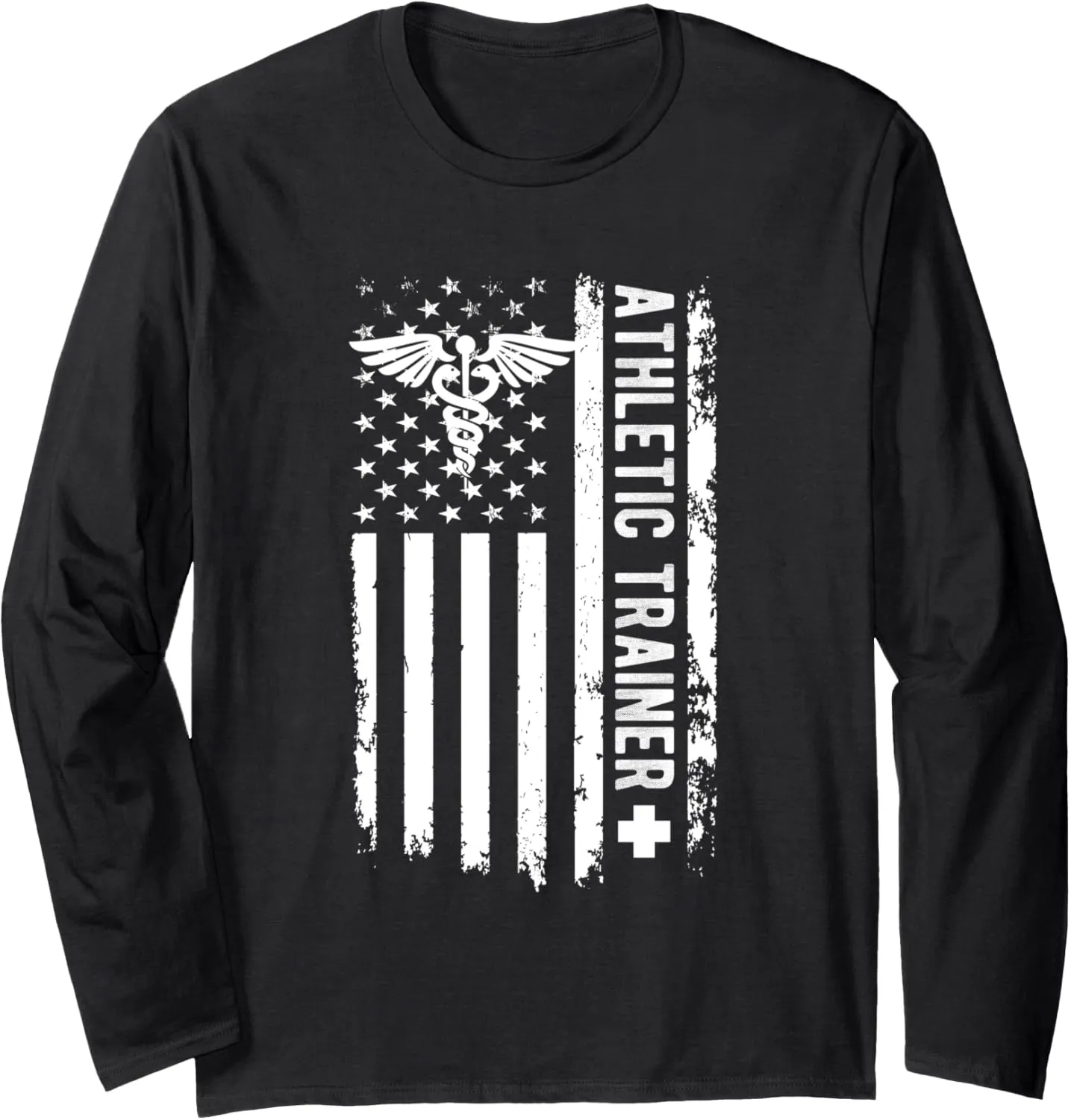 Athletic Trainer American Flag Athletic Training Long Sleeve T-Shirt