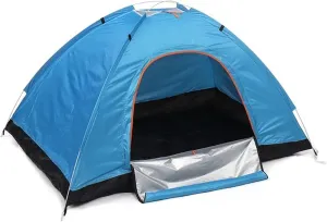 Automatic Pop Up Camping Tent, Outdoor Family Quick Open Beach Tents Portable Foldable Windproof Waterproof Ultralight Instant Setup Tent for 4 Season