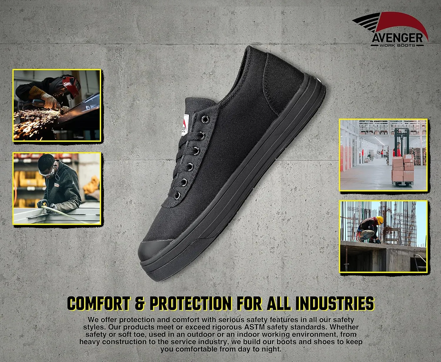 Avenger Work Boots Men's Low Top Industrial Shoe