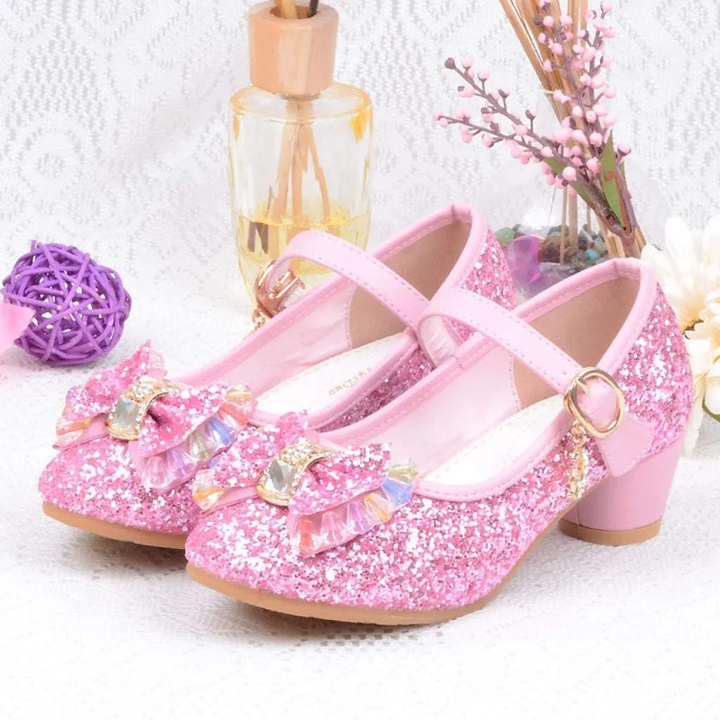 Baby Girls' Sandals Summer Bling Pearl Crystal Butterfly Princess Dance Dress Shoes Big/Little Kid Single Shoes
