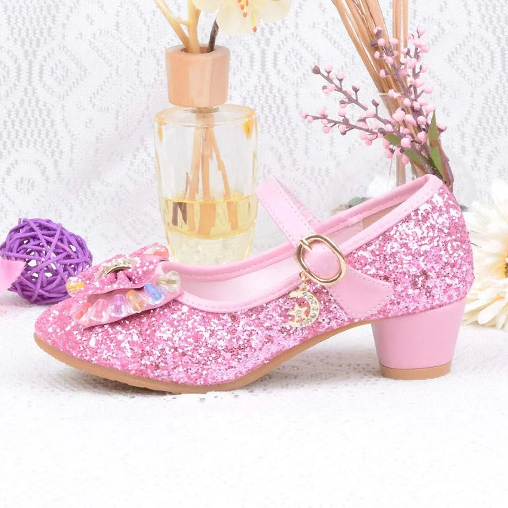 Baby Girls' Sandals Summer Bling Pearl Crystal Butterfly Princess Dance Dress Shoes Big/Little Kid Single Shoes