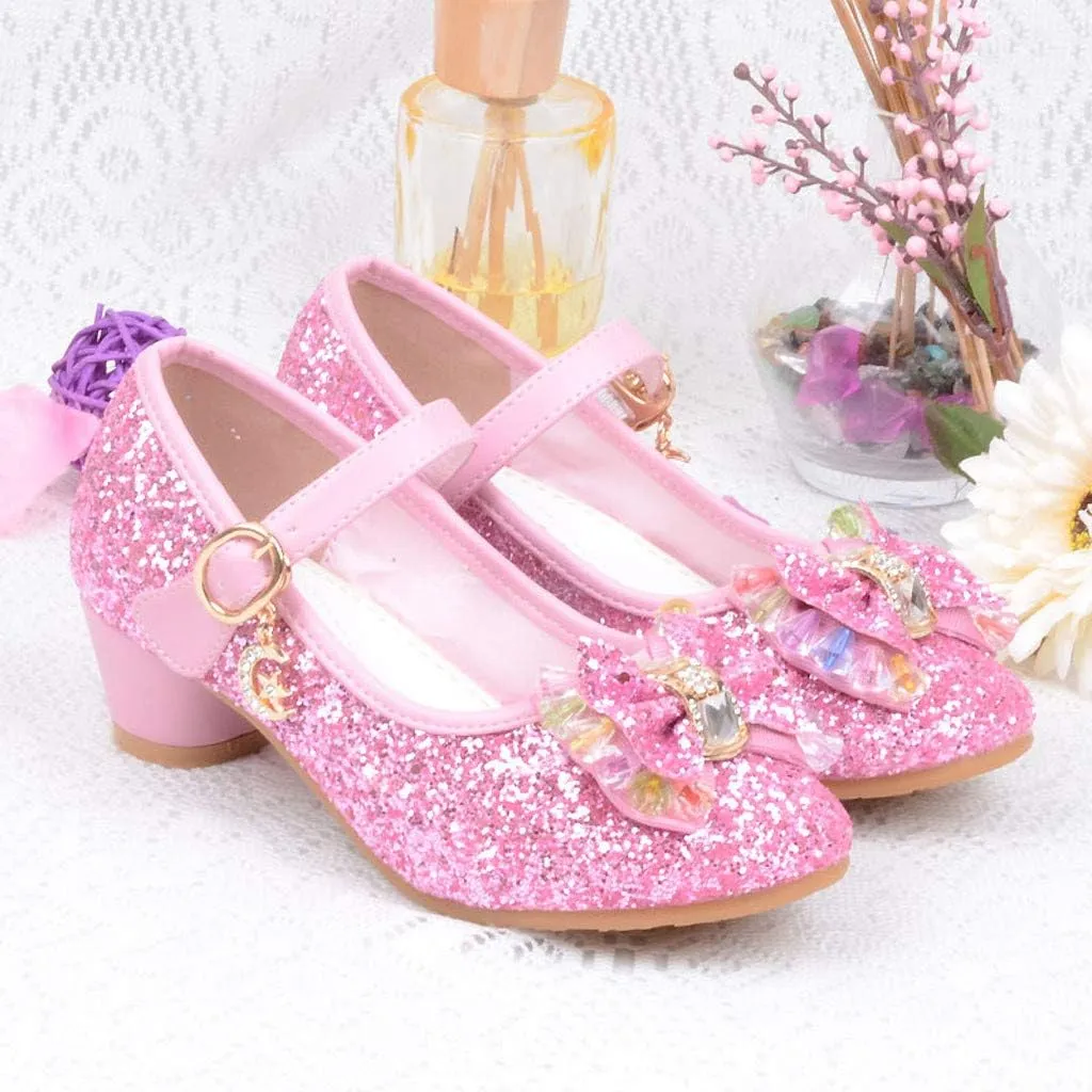 Baby Girls' Sandals Summer Bling Pearl Crystal Butterfly Princess Dance Dress Shoes Big/Little Kid Single Shoes