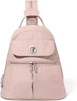 Baggallini Naples Convertible Small Daypack Sling Crossbody, Ballet Pink