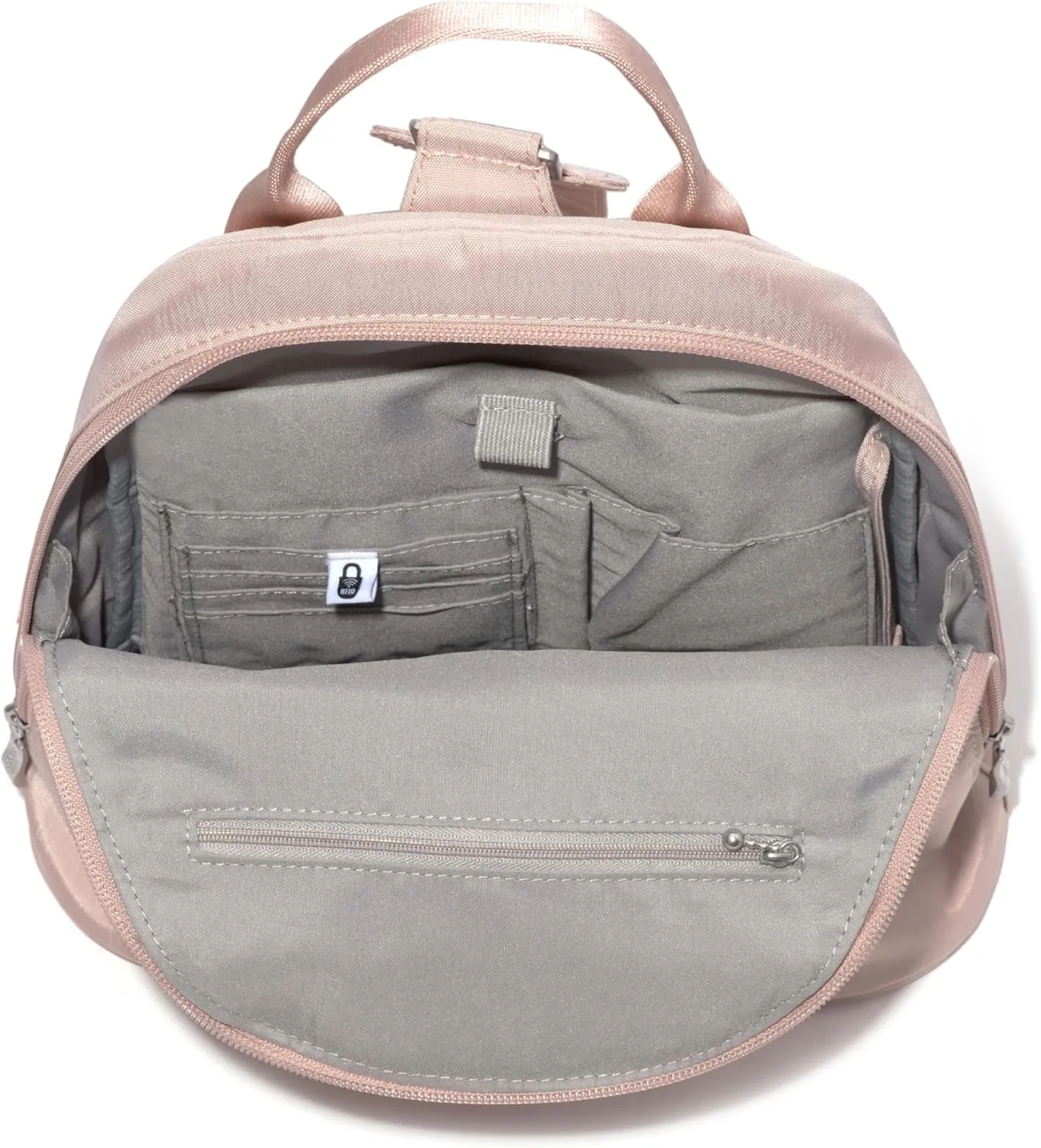 Baggallini Naples Convertible Small Daypack Sling Crossbody, Ballet Pink