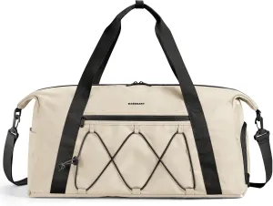 BAGSMART Gym Bag With Shoe Compartment & Wet Pocket, Lightweight Sports Travel Duffel Bag, Carry On Bag Weekender Overnight Bag, Water Resistant Sports Gym Tote Bags Swimming Yoga, Khaki