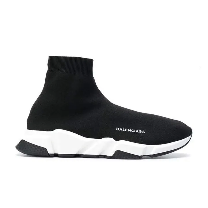 BALENCIAGA Same-day shipping BLACK SPEED Trustworthy transactions TRAINER BLACK WHITE