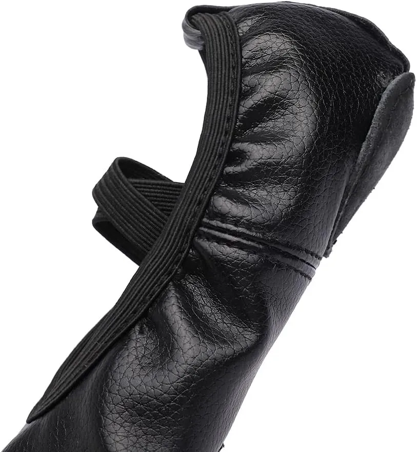 Ballerina Dance Shoes for Toddler Girls Kids Ballet Leather Split Sole Shoes for Toddler/Little Kid/Big Kid