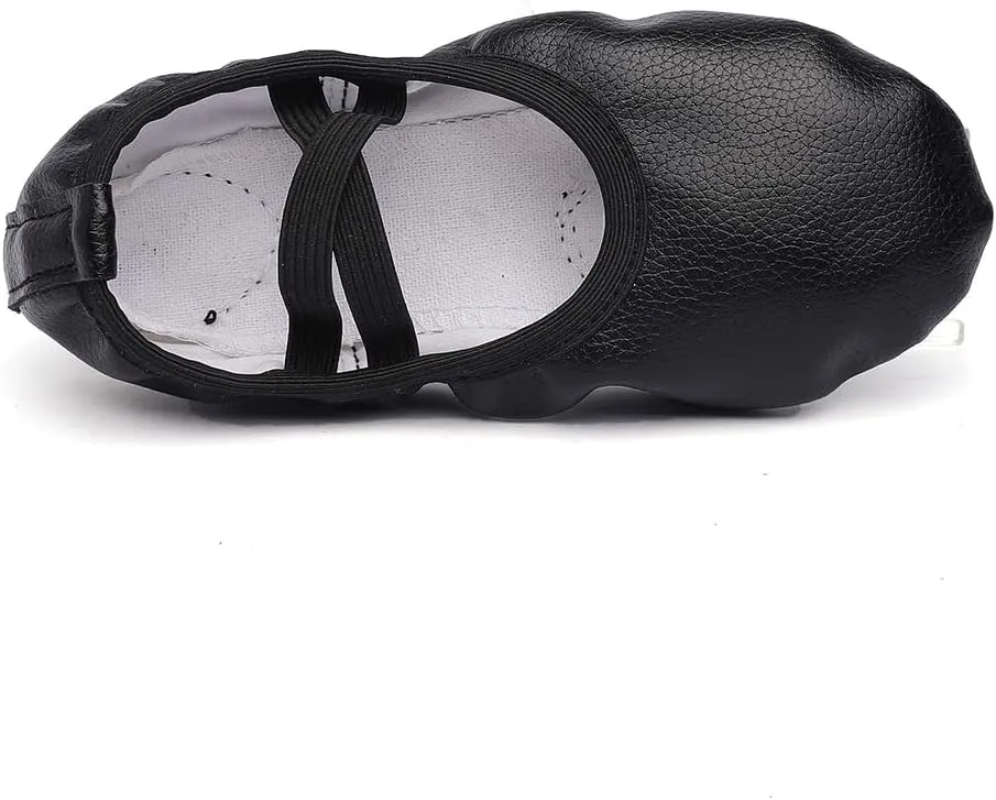 Ballerina Dance Shoes for Toddler Girls Kids Ballet Leather Split Sole Shoes for Toddler/Little Kid/Big Kid