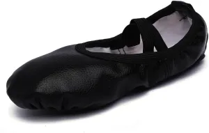 Ballerina Dance Shoes for Toddler Girls Kids Ballet Leather Split Sole Shoes for Toddler/Little Kid/Big Kid