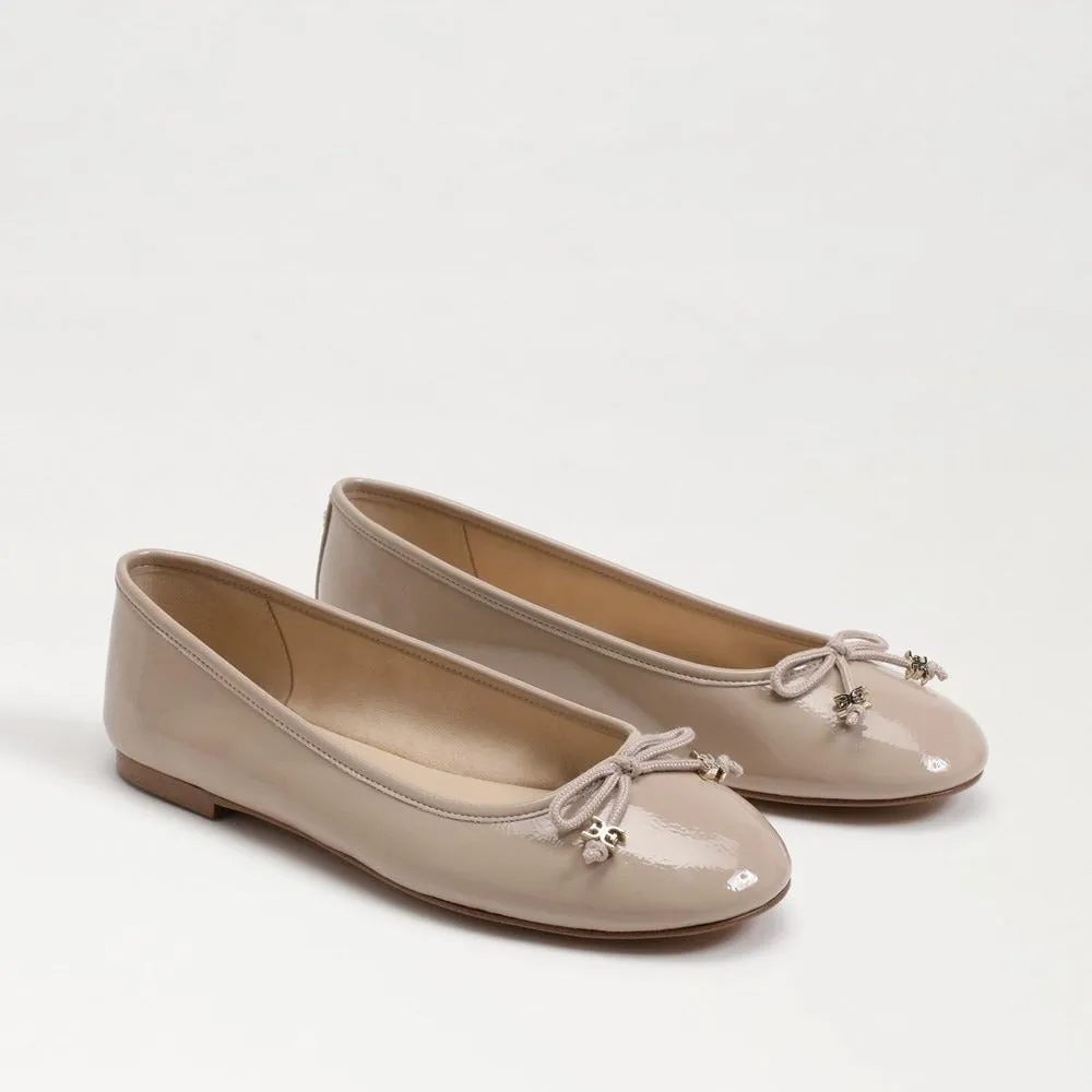 Ballet Chai Edelman Latte Toe Flats On Flexible Felicia Sam Offer expires soon Slip Luxe Rounded Wide assortment