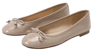 Ballet Chai Edelman Latte Toe Flats On Flexible Felicia Sam Offer expires soon Slip Luxe Rounded Wide assortment