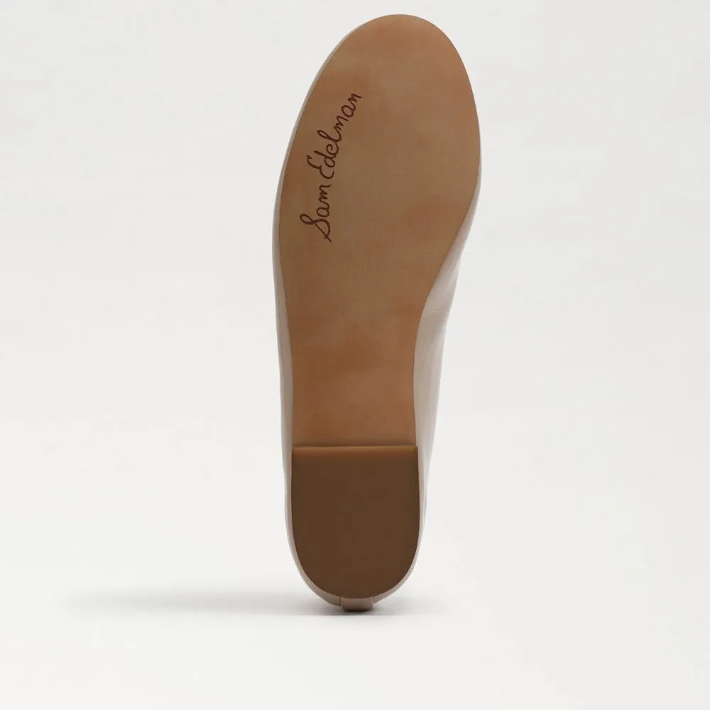 Ballet Chai Edelman Latte Toe Flats On Flexible Felicia Sam Offer expires soon Slip Luxe Rounded Wide assortment
