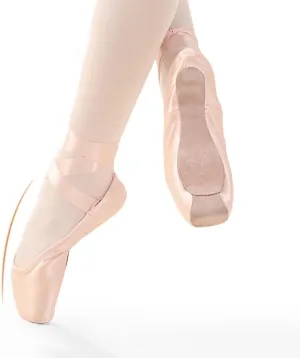 Ballet Pointe Shoes with Genuine Leather Sole Women Satin Ballet Shoes with Ribbons for Professional Ballerina(36(Foot length22cm))
