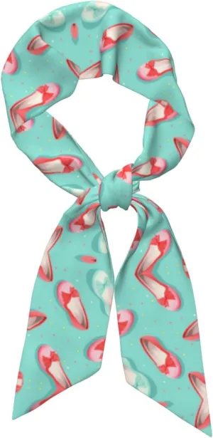 ballet shoe Printed Women's Fashion Scarf Suitable as headscarf, scarf, clothing accessories, handbag accessories, Black, One Size