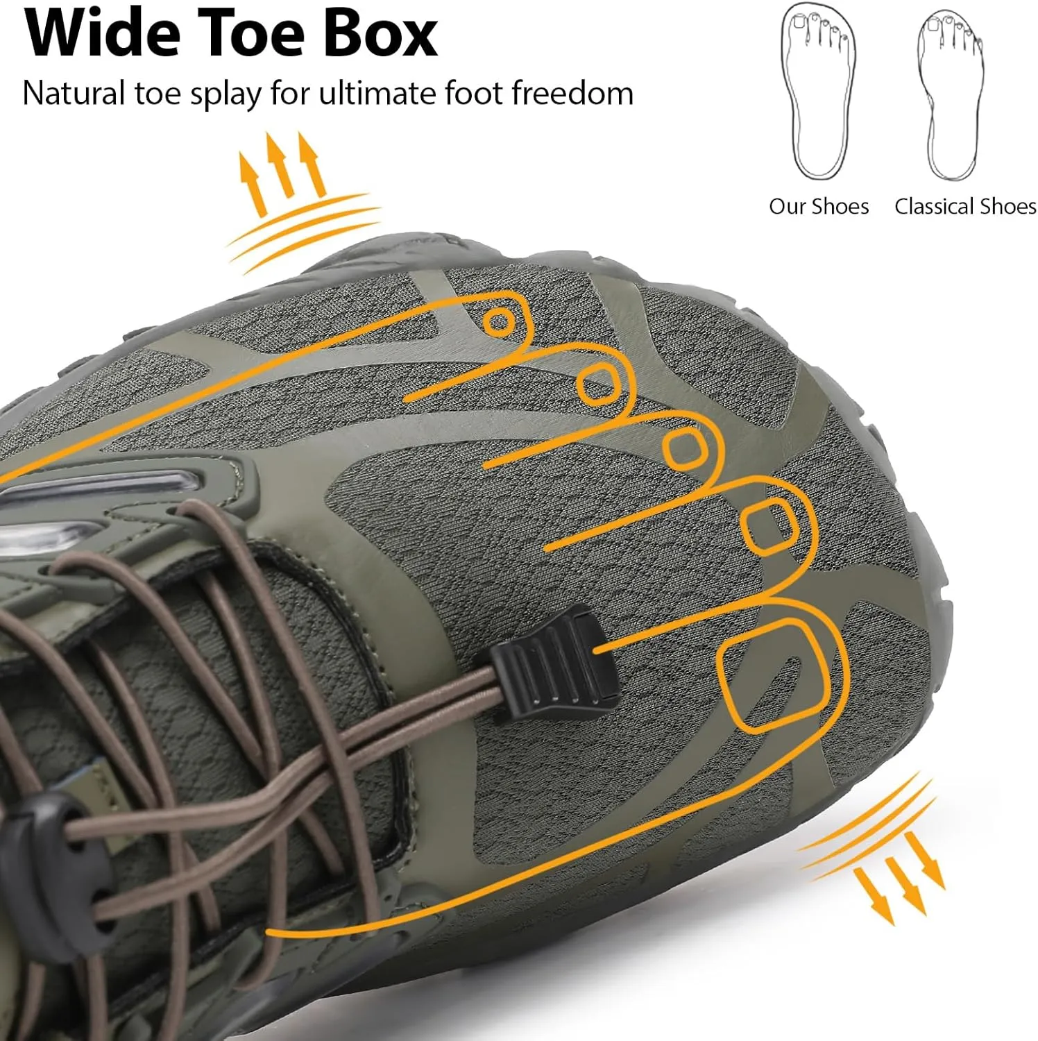 Barefoot Shoes Men Wide Toe Box Zero Drop Minimalist Shoes for Workout Cross-Trainer Walking Hiking Water Weightlifting Grounded Footwear