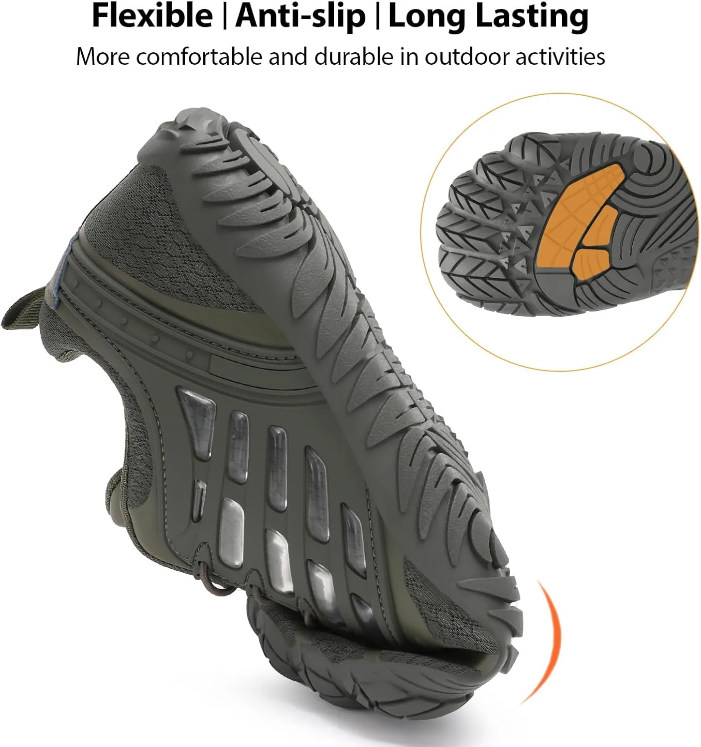 Barefoot Shoes Men Wide Toe Box Zero Drop Minimalist Shoes for Workout Cross-Trainer Walking Hiking Water Weightlifting Grounded Footwear