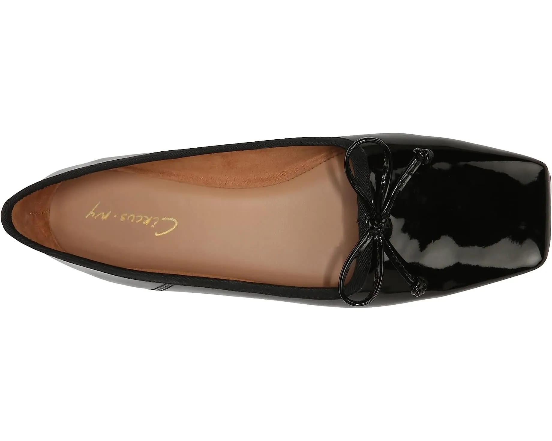 Beautifully designed Square-Toe Detail Edelman Teresa Ballet Flat Bow Black Patent Sam By Wide range Circus Vamp