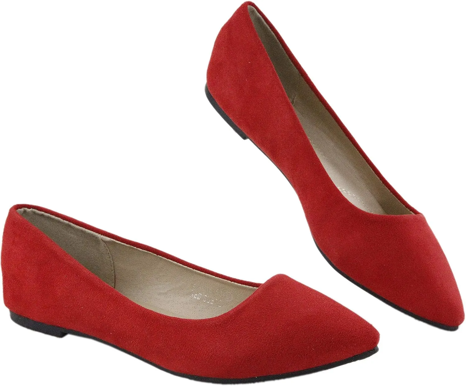 Bella Marie Angie Women's Classic Pointy Toe Ballet Flat Shoes