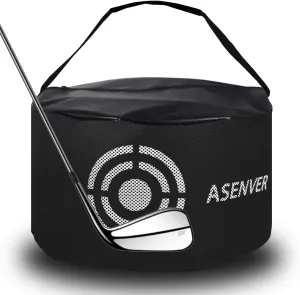 Black Golf Impact Bag Silent Golf Swing Trainer Golf Smash Bag Portable Power Hitting Bag Golf Training Aid