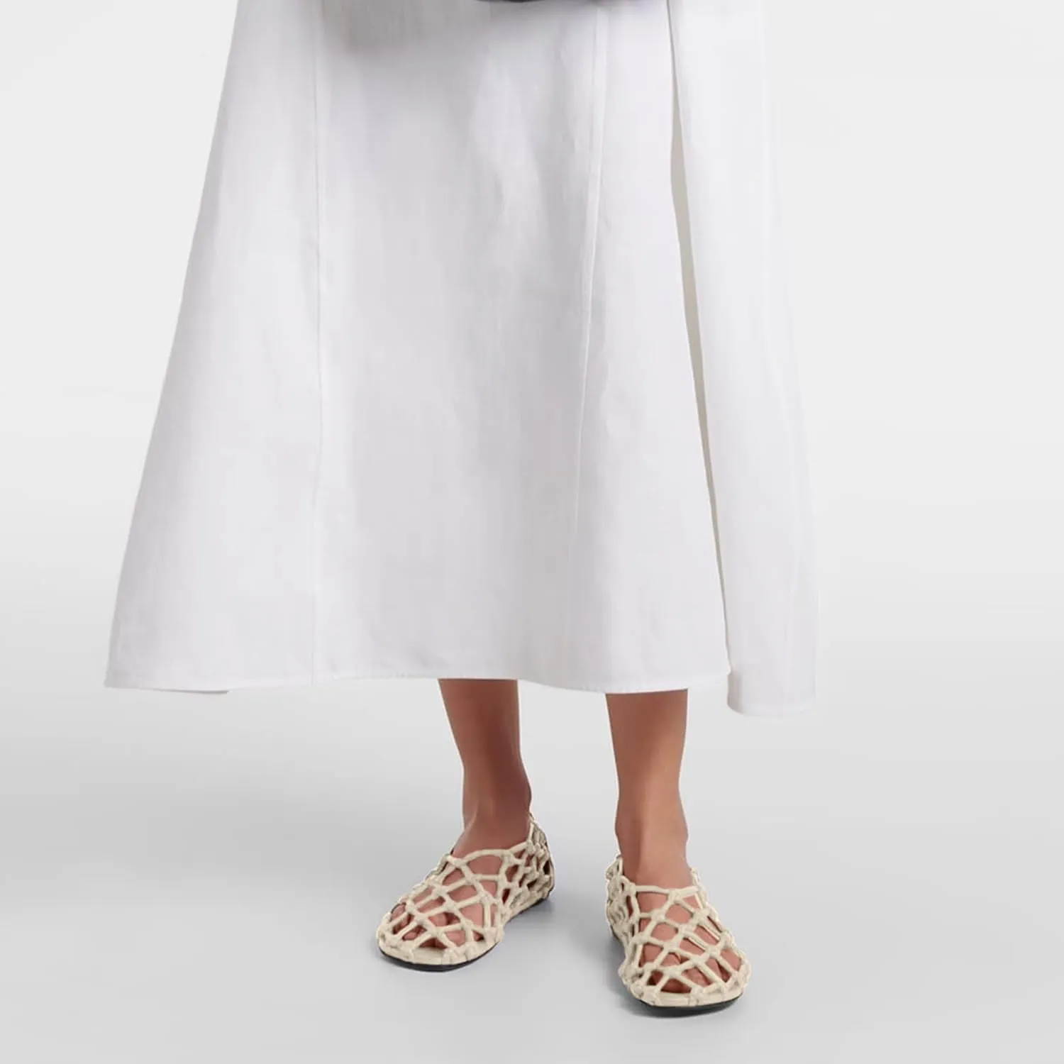 Black Jelly Mesh Ballet Flats for Women Woven Hollow Beach Ballerina Flats Comfortable Casual Slip on Mary Jane Flats