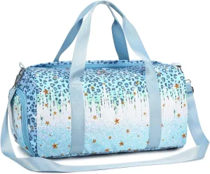 BLUBOON Duffle Bag Girls Kids Cute Gym Bag with Shoes Compartment & Wet Separation Waterproof Sports Overnight Travel Bag