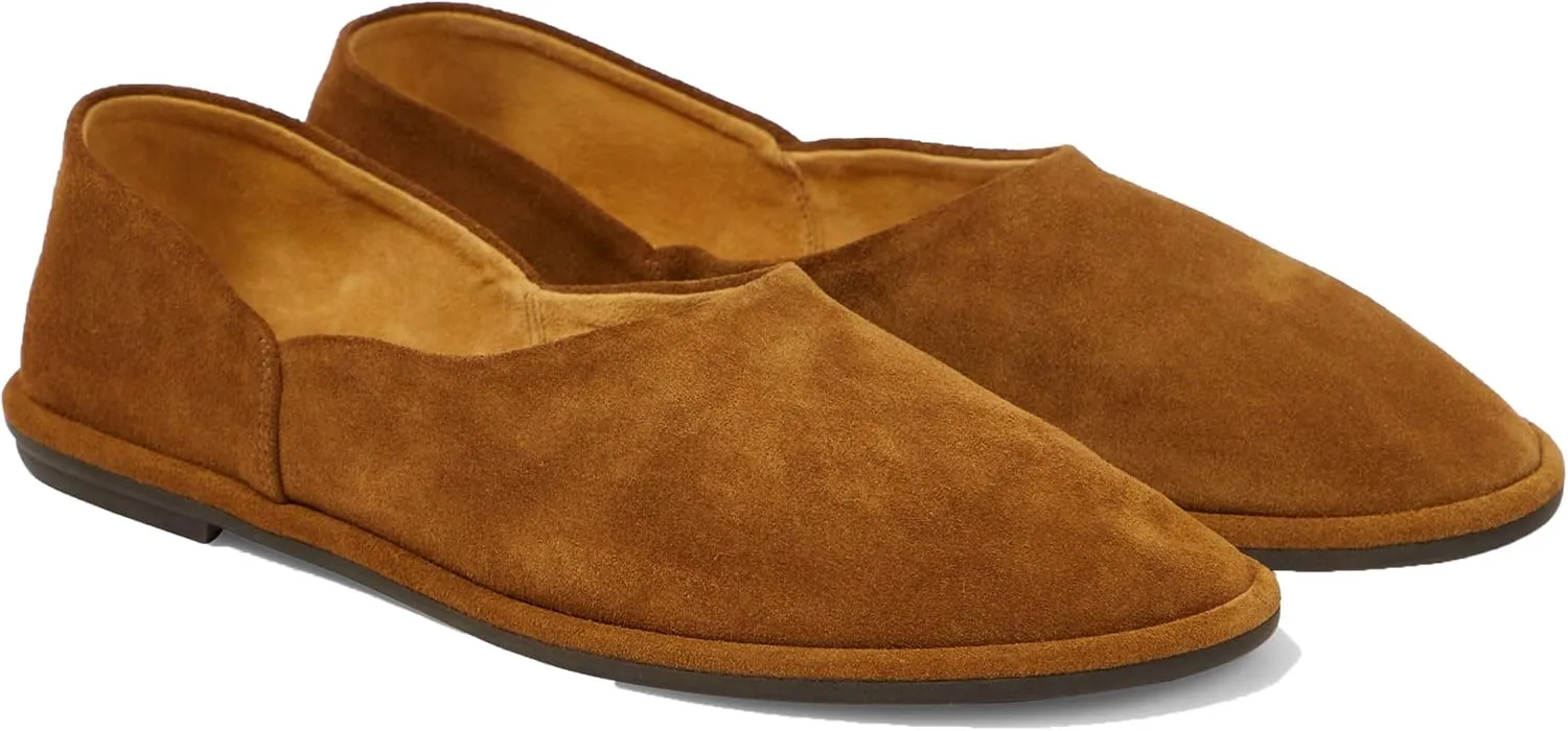 Blue Suede Ballet Flats for Women Cute Round Toe Slip On Mary Jane Flats Casual Comfortable Ballerina Shoes