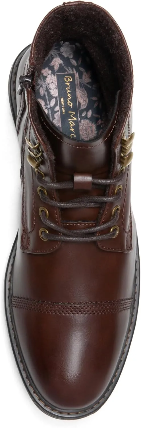 Bruno Marc Men's Motorcycle Boots Oxford Dress Boot