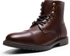 Bruno Marc Men's Motorcycle Boots Oxford Dress Boot