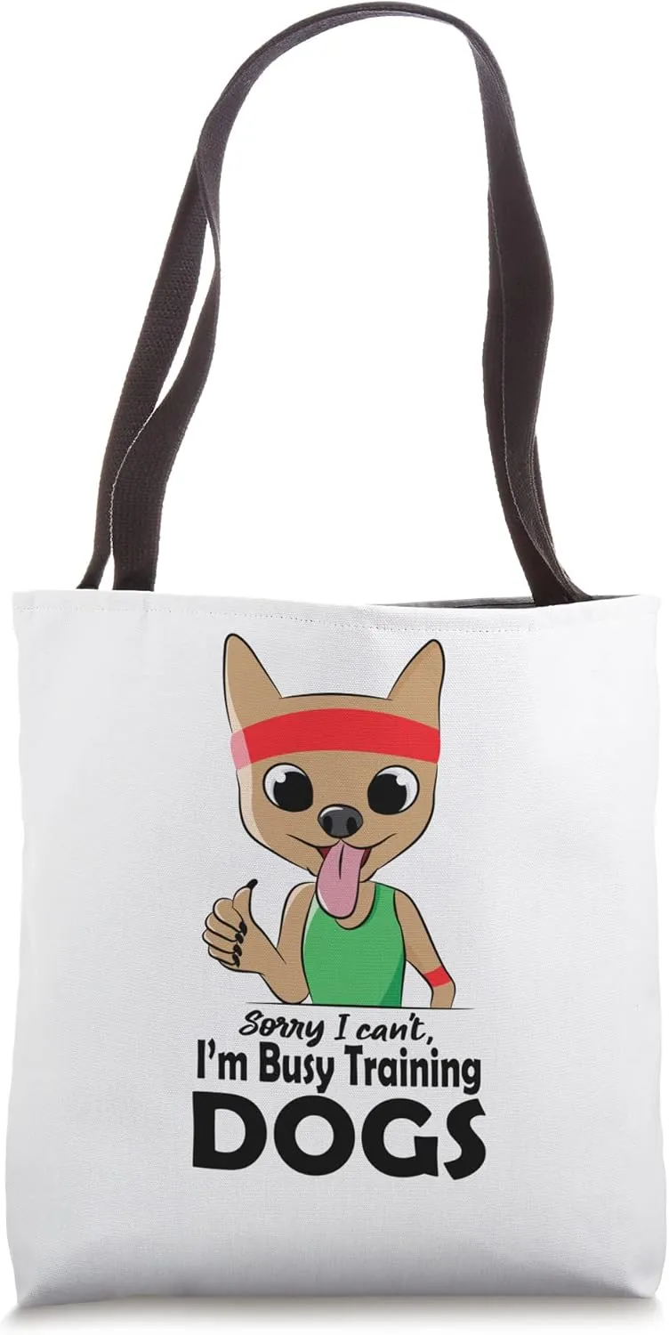 Busy Training Dogs Cute Puppy Dog Obedience Tote Bag