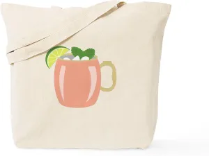 CafePress Moscow Mule Drink Tote Bag Reusable Natural Beige Canvas Shopping Bag