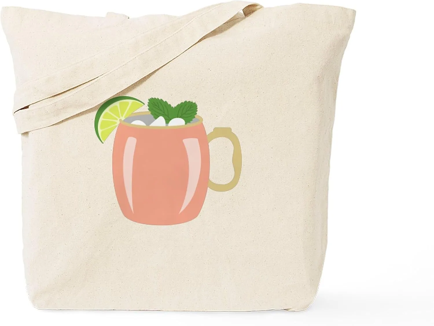 CafePress Moscow Mule Drink Tote Bag Reusable Natural Beige Canvas Shopping Bag