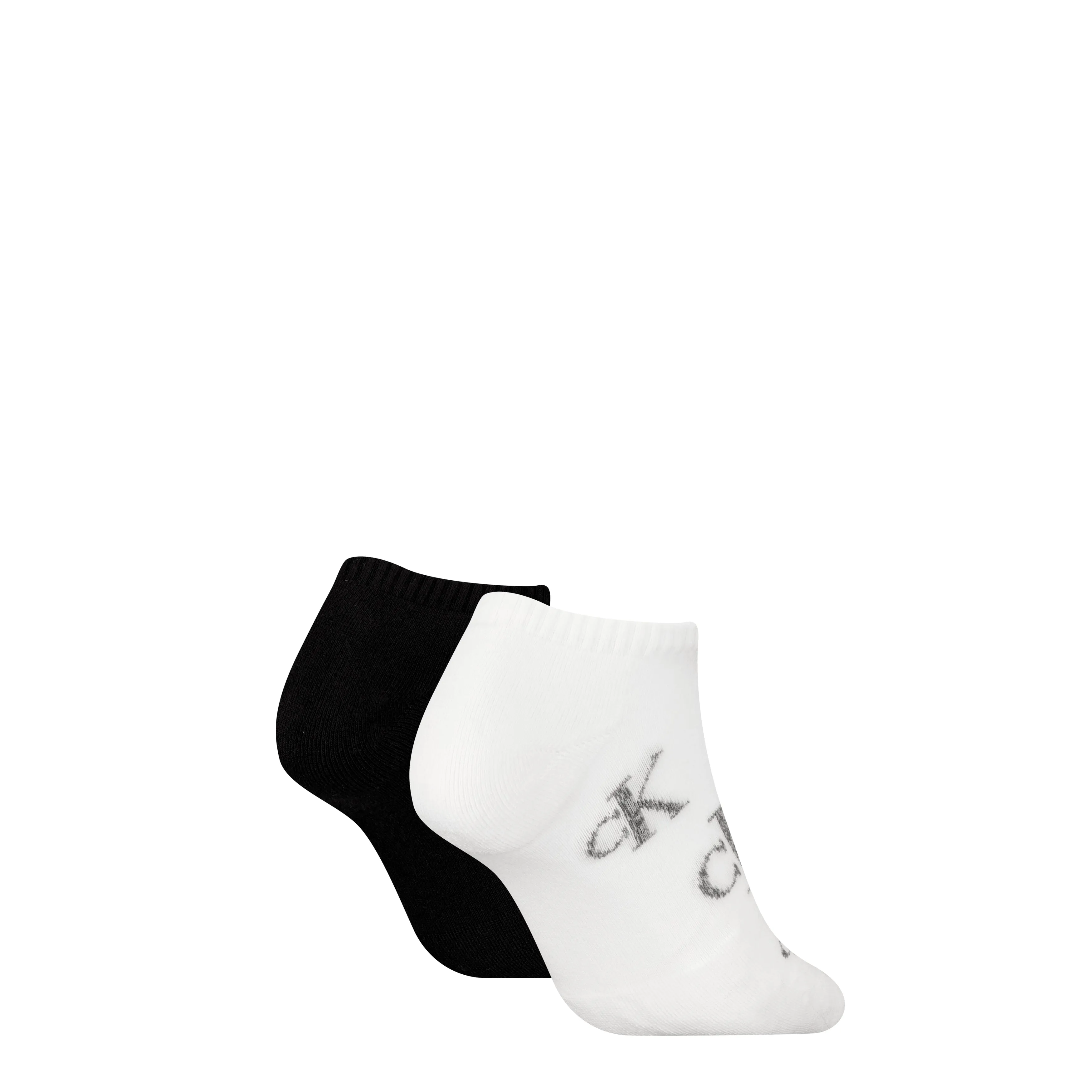 Calvin Klein 2 Pack Trainer Womens Ankle Socks White/Black