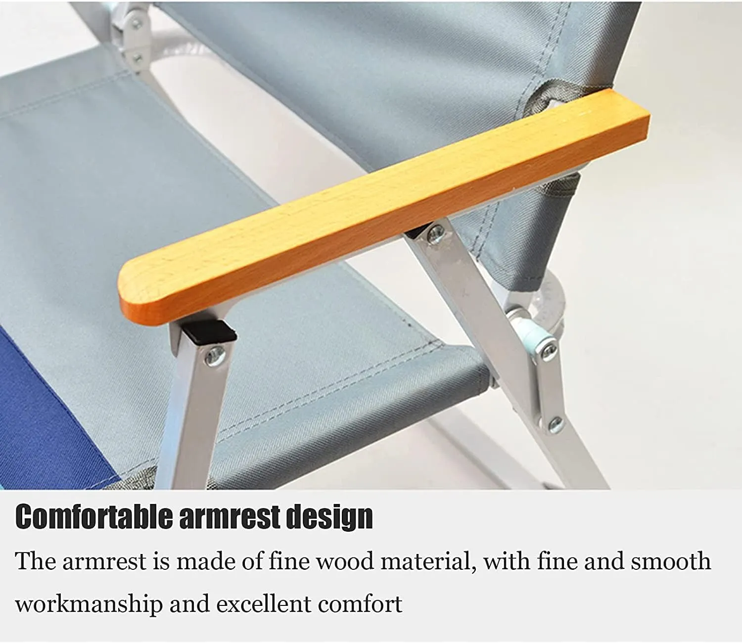 Camping Chair Outdoor Ultra-Light Aluminum Alloy Folding Leisure Chair Camping Barbecue Canvas Portable Recliner Folding Chair (A One Size)