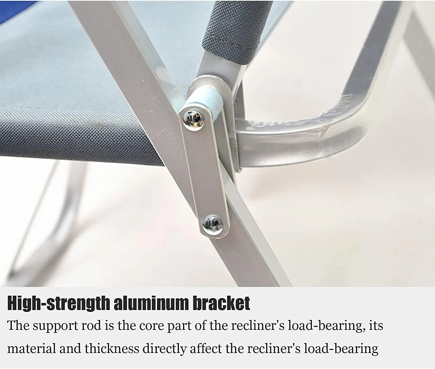 Camping Chair Outdoor Ultra-Light Aluminum Alloy Folding Leisure Chair Camping Barbecue Canvas Portable Recliner Folding Chair (A One Size)