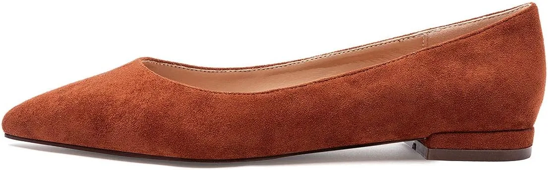 Castamere Women's Comfortable Ballet Slip-on Flats Pointed Toe Elegant Pumps with Low Heels