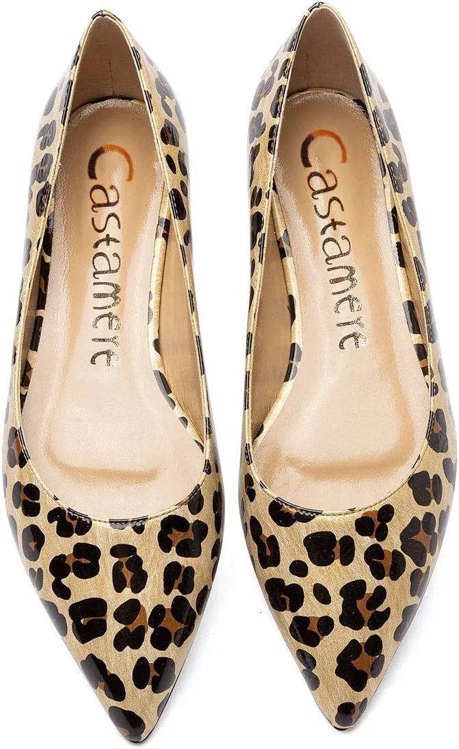 Castamere Women's Comfortable Ballet Slip-on Flats Pointed Toe Elegant Pumps with Low Heels