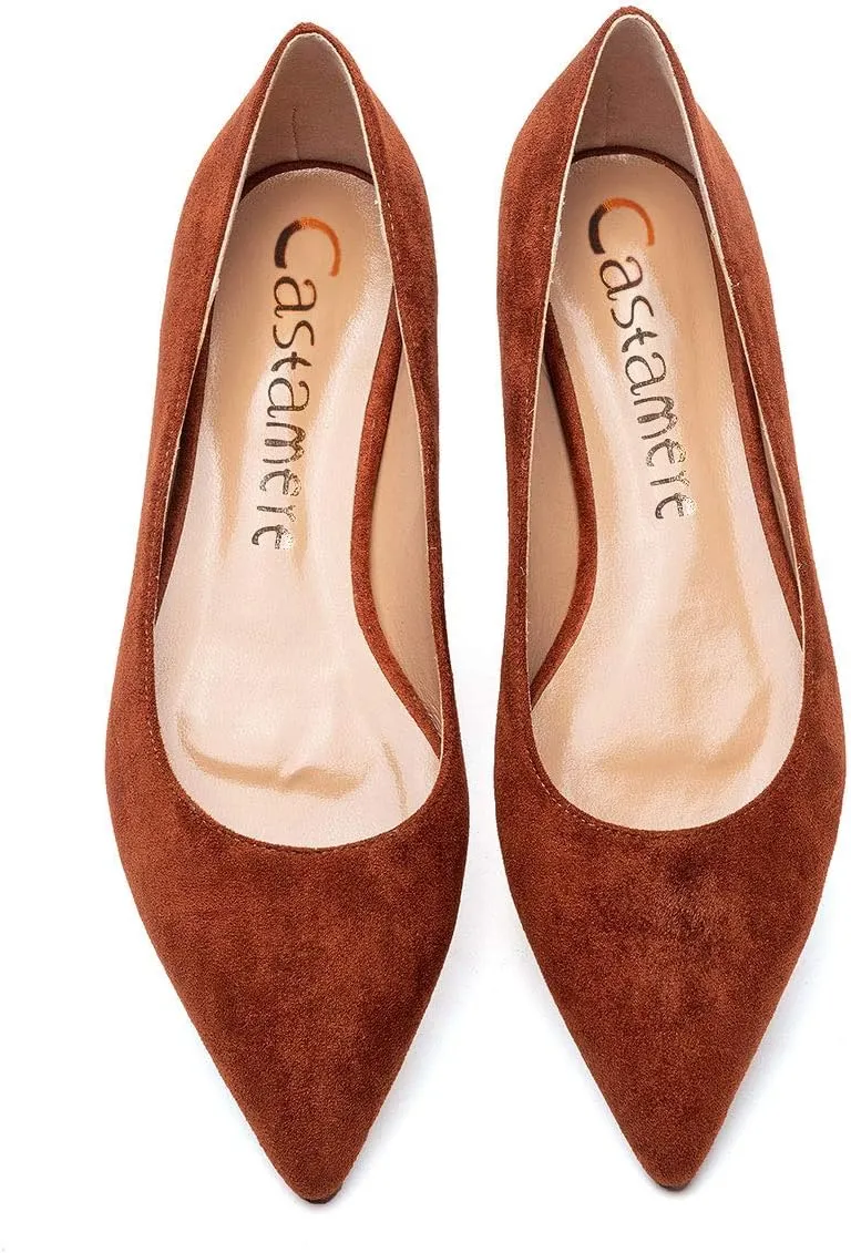 Castamere Women's Comfortable Ballet Slip-on Flats Pointed Toe Elegant Pumps with Low Heels