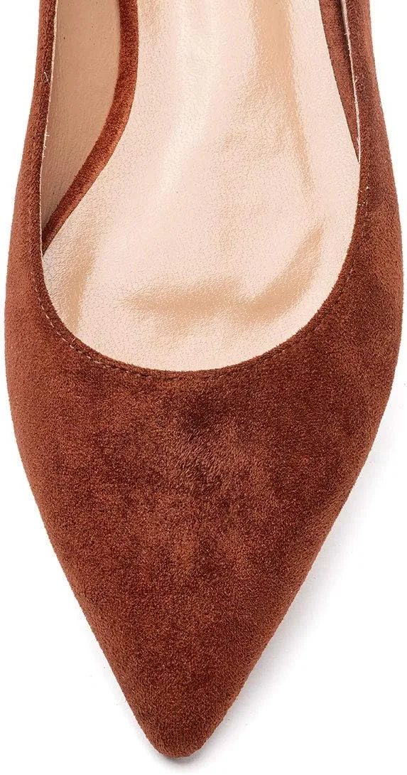 Castamere Women's Comfortable Ballet Slip-on Flats Pointed Toe Elegant Pumps with Low Heels