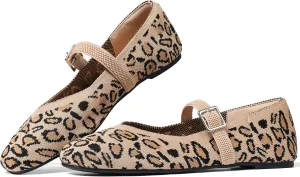 CELNEPHO Flats for Women Square Toe Ballet Flats Shoes Comfortable Dressy Knit Flats for Women Arch Support Slip On Washable Casual Office Shoes