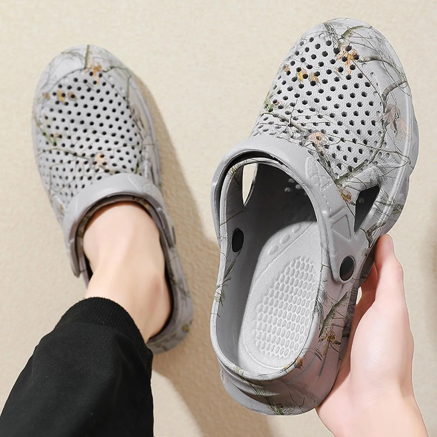 CERYTHRINA Men Garden Clogs Shoes Slippers: Lightweight Casual - Slip On Sandals for Outdoor Summer Beach Walking