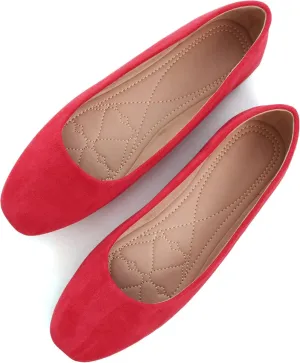 ChaiRong Zhou Women Square Toe Ballets Flats Comfort Slip On Walking Shoes for Driving
